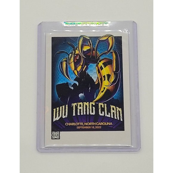GAS Wu-Tang Clan N.Y. State of Mind 2022 Tour Charlotte NC Poster Trading Card - Picture 2 of 3